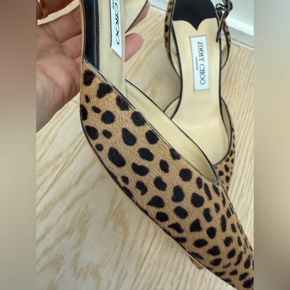 Jimmy Choo Leopard Print Heels - Picture 5 of 11